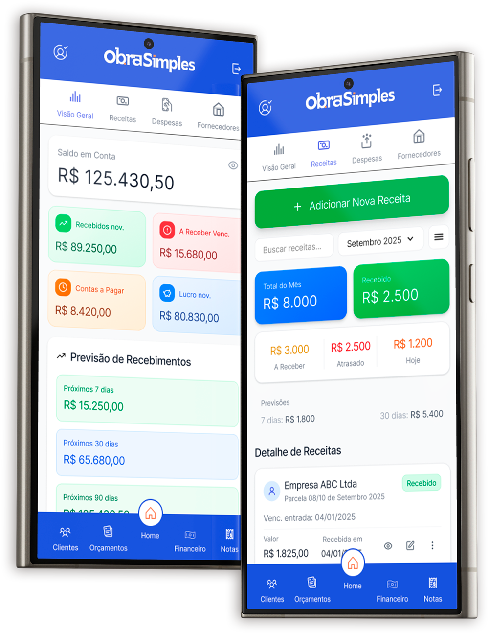 sistema para profissionais da construção civil